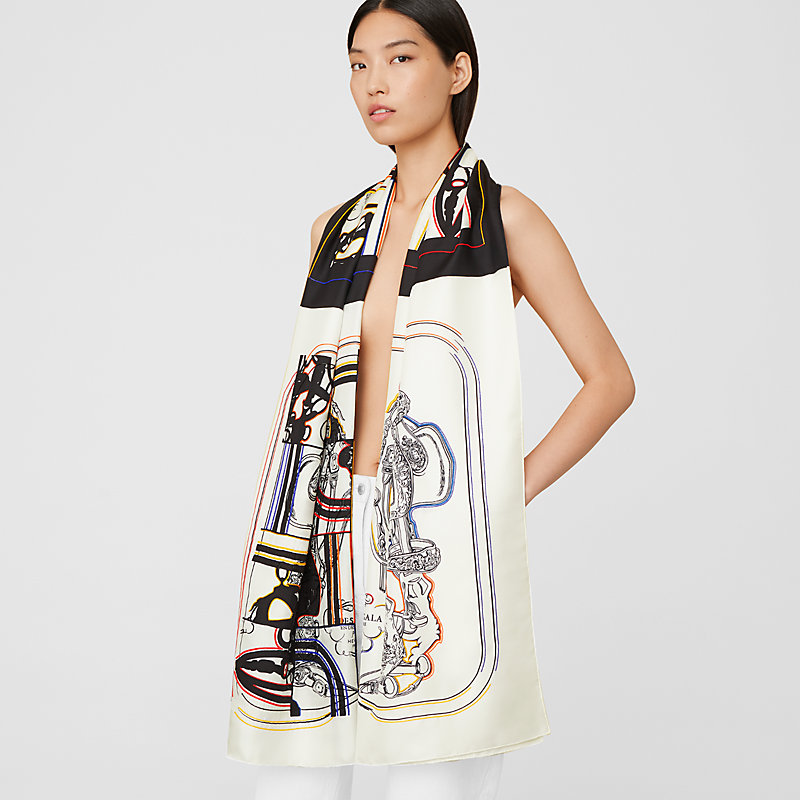 Brides de Gala en Desordre embroidered stole | Hermès USA